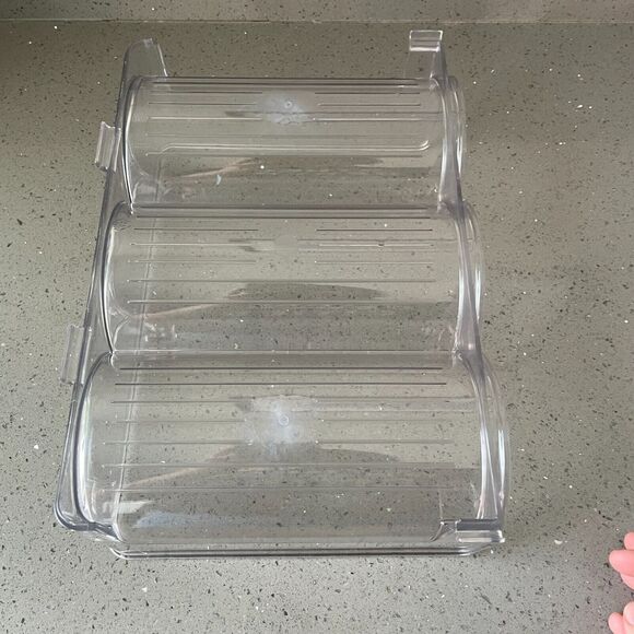 Clear Wine Racks for Refrigerator, Water Bottle Organizer, 3Bottles - Picture 1 of 5